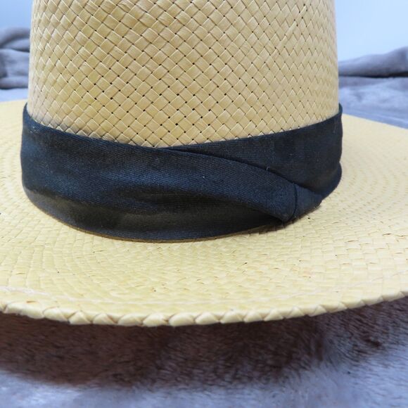Ahead Fine Hats S/M Dancing Rabbit Golf Club Panama 50+ Yellow Straw NEW - Picture 11 of 12
